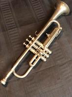 Prachtige oude zilveren trompet - Engelse makelaardij+koffer, Muziek en Instrumenten, Blaasinstrumenten | Trompetten, Ophalen