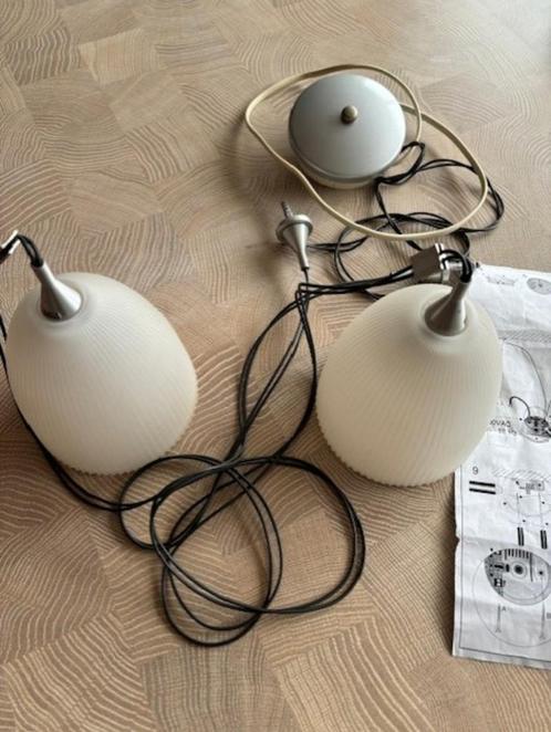 Hanglampen van Frandsen Design, Huis en Inrichting, Lampen | Hanglampen, Gebruikt, 50 tot 75 cm, Glas, Metaal, Ophalen