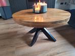Ronde Salontafel Emma - Mangohout, Ophalen, 50 tot 100 cm, Rond, Nieuw