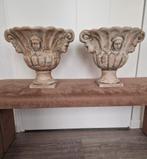Aparte brocante vintage stenen betonlook vazen bloempotten, Ophalen, Zo goed als nieuw