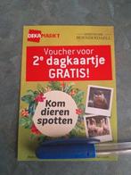 Voucher 2e dagkaartje Dierenpark Hoenderdaell gratis, Dekamarkt, Ophalen of Verzenden