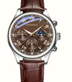 geneva horloge, Overige merken, Leer, Staal, Polshorloge