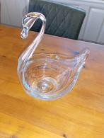 Vintage glazen zwaan bonbonschaal, Ophalen, Zo goed als nieuw, Glas