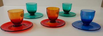 Vintage Eierdoppen Set. Glas. beschikbaar voor biedingen