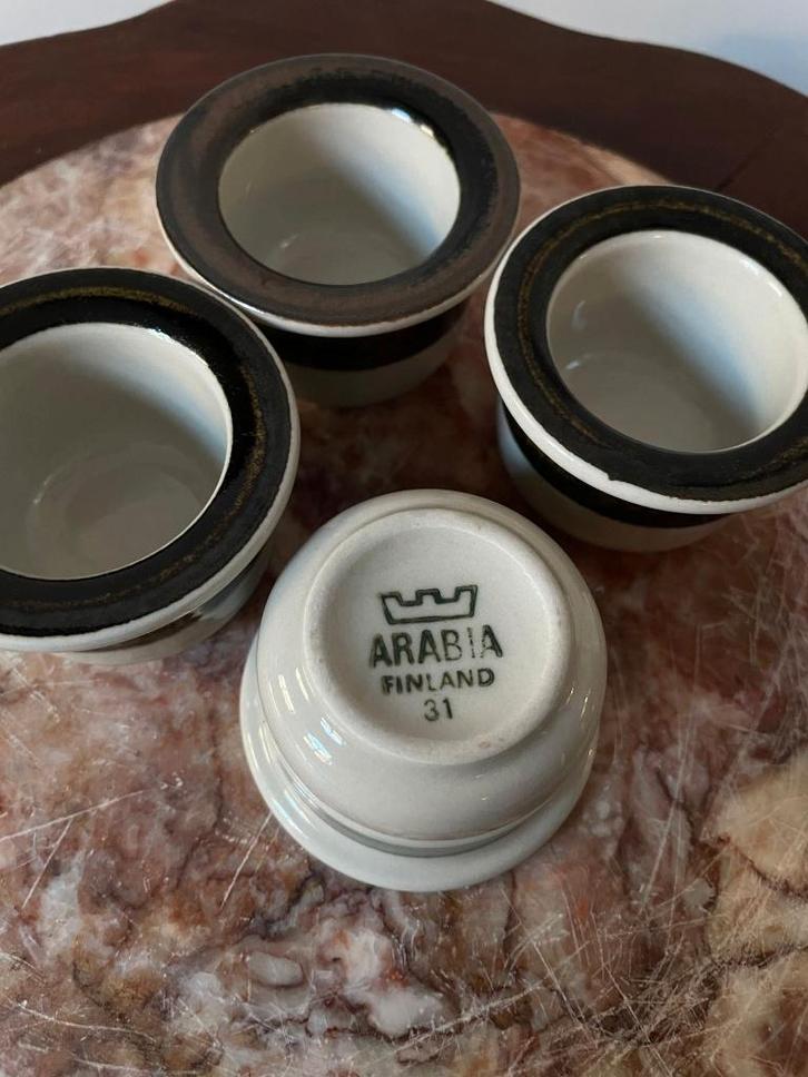 Retro Arabia Karelia eierdoppen (4), Verzamelen, Retro, Huis en Inrichting, Ophalen of Verzenden