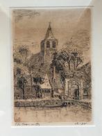 Etshe 12-25 “Dorpsgezicht w.s Meijdrecht” van Coen van Os, Antiek en Kunst, Ophalen of Verzenden