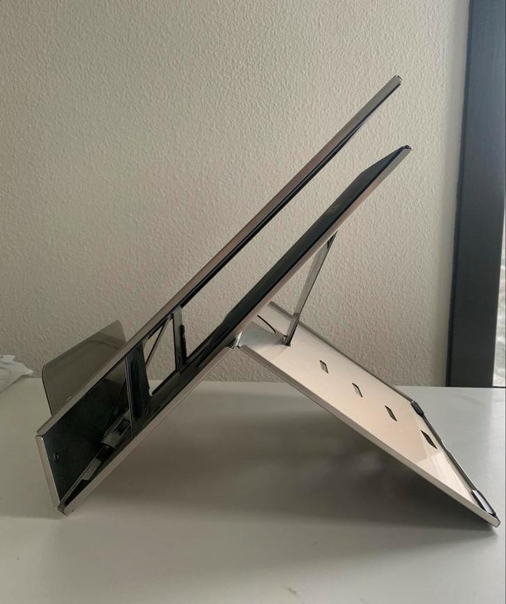 Bakker Elkhuizen Aluminium laptopstandaard Ergo-Q 220, Computers en Software, Laptopstandaarden, Zo goed als nieuw, Ophalen of Verzenden