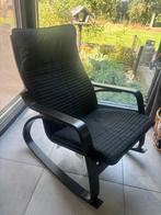 Zwarte Schommelstoel Fauteuil, Ophalen, Gebruikt, 75 tot 100 cm, 50 tot 75 cm