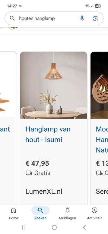 Hanglampen van hout.  beschikbaar voor biedingen