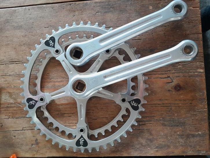 Campagnolo super record panto crankset, Fietsen en Brommers, Fietsonderdelen, Gebruikt, Racefiets, Crankstel of Pedalen, Ophalen of Verzenden