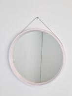 Vintage witte kunststof spiegel ketting Denemarken ´60, Minder dan 50 cm, N, Rond, Ophalen of Verzenden