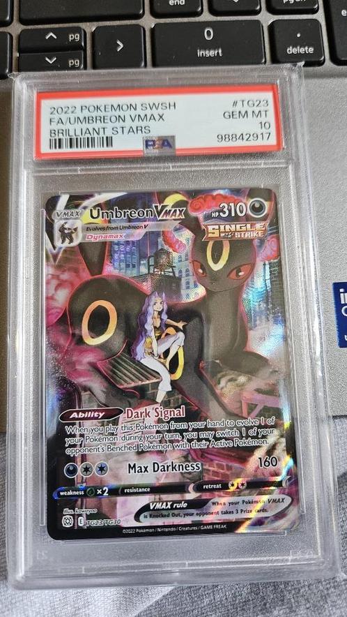 Umbreon Vmax TG23 Brilliant Stars PSA 10, Hobby en Vrije tijd, Verzamelkaartspellen | Pokémon, Nieuw, Losse kaart, Ophalen