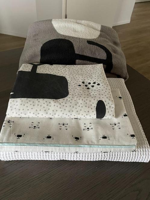 beddengoed ledikantje, Kinderen en Baby's, Kinderkamer | Beddengoed, Zo goed als nieuw, Dekbedovertrek, Wit, Jongetje of Meisje