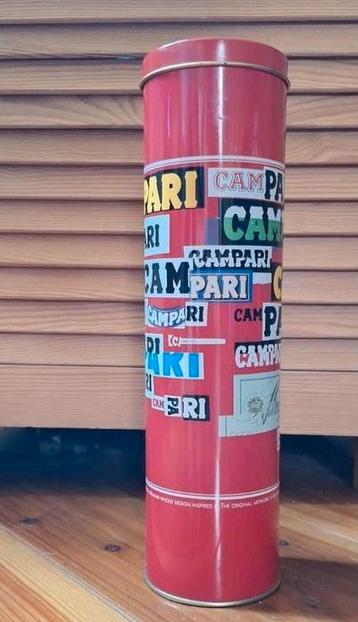 Zeldzamere nette rood Campari blik Bruno Munari 1965 beschikbaar voor biedingen