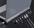 USB C HUB Docking Station Alu Laptop 11 in 1, Ophalen of Verzenden, Nieuw, 14 inch