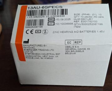 Hoorapparaat batterij 13AU (120 stuks) beschikbaar voor biedingen
