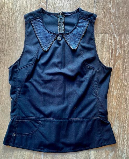 G-Star Denim Top / Gilet - Blauw - XS Small / maat 34 36, Kleding | Dames, Tops, Zo goed als nieuw, Maat 34 (XS) of kleiner, Blauw