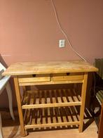 Tafel met opbergruimte, Huis en Inrichting, Tafels | Sidetables, Ophalen, Gebruikt, 25 tot 50 cm, Rechthoekig