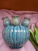 Blauwe Tulpenvaas Nolou PTMD onbeschadigd tulp vaas, Blauw, Aardewerk of Porselein, Ophalen of Verzenden, Zo goed als nieuw