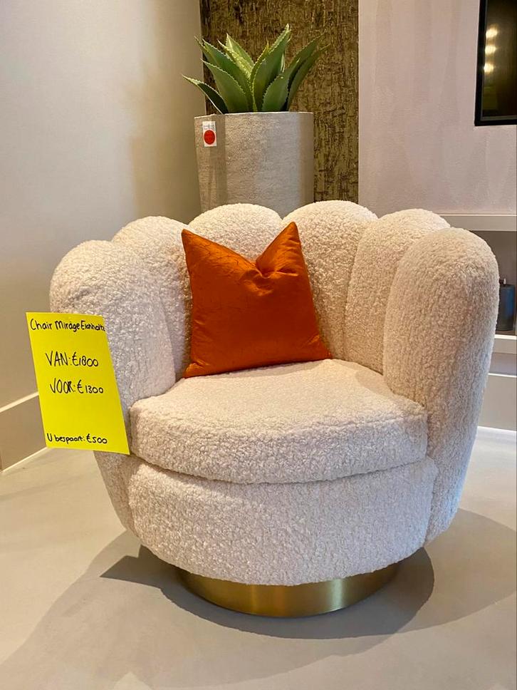 EICHHOLTZ | SWIVEL CHAIR MIRAGE - SHOWROOM ARTIKEL, Huis en Inrichting, Banken | Sofa's en Chaises Longues, Zo goed als nieuw