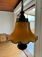 Vintage hanglamp glas 2 stuks rok lamp, Huis en Inrichting, Lampen | Hanglampen, Ophalen, Zo goed als nieuw, Glas, Minder dan 50 cm