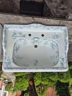 Twee identieke antieke wastafels groen decor pauwen Cauldon, Antiek en Kunst, Ophalen