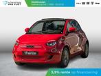 Fiat 500e 42 kWh Cabrio | Clima | Camera | Carplay | Cruise, Auto's, Stof, 321 km, 4 stoelen, Origineel Nederlands