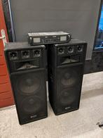 Skytec speakers 12inch met 1000 watt versterker, Overige typen, Zo goed als nieuw, 120 watt of meer, Ophalen