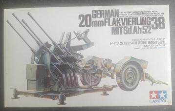 German 20mm Flakvierling 38 mit Sd.Ah.52 - Tamiya 1/35 beschikbaar voor biedingen