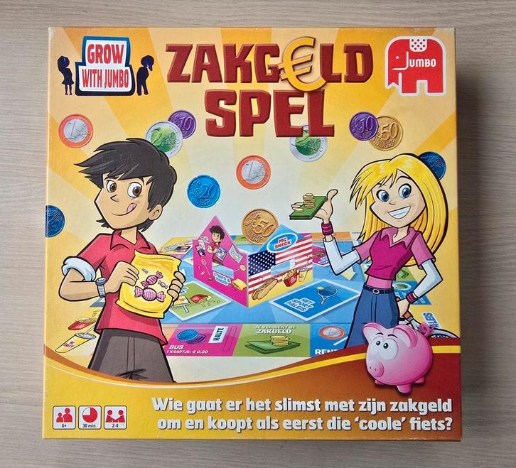 Zakgeld Spel - Leerzaam en Leuk!, Hobby en Vrije tijd, Gezelschapsspellen | Bordspellen, Gebruikt, Drie of vier spelers, Ophalen of Verzenden