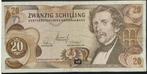 20 schilling 1967 oostenrijk, Postzegels en Munten, Bankbiljetten | Europa | Niet-Eurobiljetten, Ophalen of Verzenden, Oostenrijk