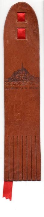 Boekenlegger Leer Le Mont Saint Michel, Verzamelen, Boekenleggers, Ophalen of Verzenden, Zo goed als nieuw