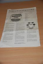 Gebruiksaanwijzing kofferschrijfmachine erika., Ophalen of Verzenden