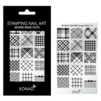 KONAD Square Image Plate 13 met 15 stamping nail art., Ophalen