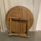 Ronde Tuintafel - 120 cm - massief teak - TTM Wonen, Www.ttmwonen.nl, Nieuw, Ophalen of Verzenden, Info@ttmwonen.nl