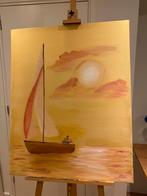 Groot schilderij 80x100 met goud, Antiek en Kunst, Kunst | Schilderijen | Klassiek, Ophalen of Verzenden