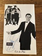 Rob de Nijs handtekening ansichtkaart jaren 60, Verzenden, Zo goed als nieuw, Foto of Kaart, Gesigneerd