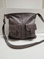 Grijze leren tas Made in Italy., Ophalen of Verzenden, Gebruikt, Grijs, Schoudertasje