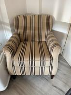 Gestreepte Fauteuil, Huis en Inrichting, Fauteuils, Ophalen of Verzenden, Gebruikt, Stof, 75 tot 100 cm