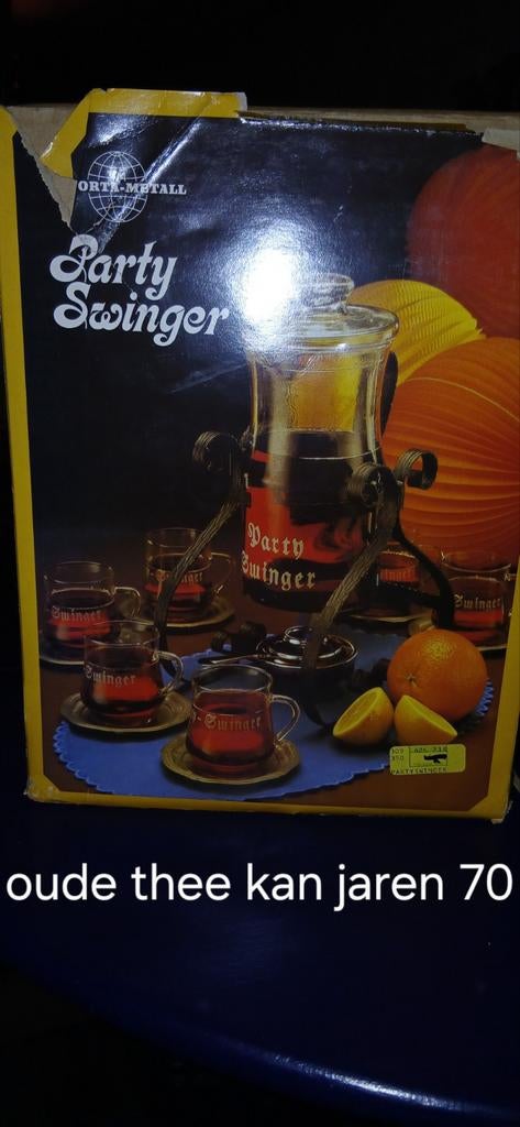 Vintage Party Swinger Thee Set Jaren 70, Ophalen of Verzenden, Gebruikt