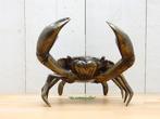 127* Bronzen krab groot (Boven €75 geen verzendkosten), Ophalen of Verzenden, Nieuw, Overige materialen, Dierenbeeld