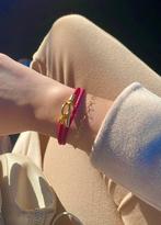 Roze leren Hermes armband, Sieraden, Tassen en Uiterlijk, Armbanden, Ophalen of Verzenden, Zo goed als nieuw, Roze, Leer