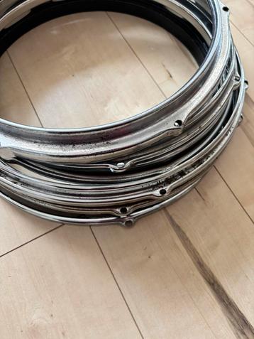 Drumhoops (modern en vintage) 13,14 en 16” (alles in 1 koop) beschikbaar voor biedingen