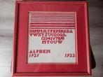 Antieke merklap omstreeks 1921 1922 Alphen borduurwerk, Ophalen of Verzenden, Gebruikt, Handborduren, Overige typen