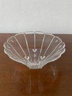 Art Deco glazen schaal in schelpvorm, helder persglas., Antiek en Kunst, Antiek | Glas en Kristal, Ophalen of Verzenden