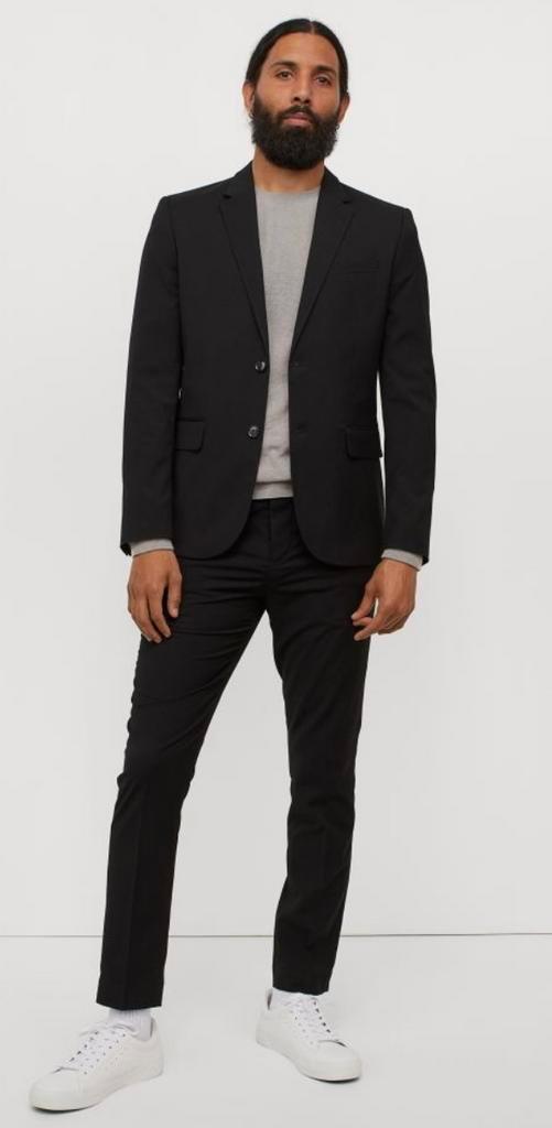H&M Kostuum Slim Fit zwart, nieuw (zie H&M foto’s), Kleding | Heren, Kostuums en Colberts, Zo goed als nieuw, Zwart, Ophalen of Verzenden