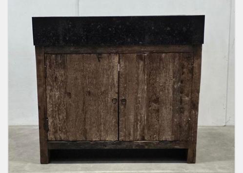 Stoer badkamermeubel van Old Wood. Nieuw!, Huis en Inrichting, Badkamer | Badkamermeubels, Nieuw, Wastafelkast, Minder dan 100 cm