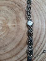 Zilveren horloge armband met roosjes Teka, Sieraden, Tassen en Uiterlijk, Antieke sieraden, Verzenden, Zilver, Armband