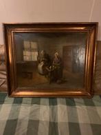 Mooie antieke schilderij Hollandse interieur tafereel, Antiek en Kunst, Kunst | Schilderijen | Klassiek, Ophalen