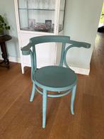 Vintage Thonet-stijl Armstoel Blauwgroen, Antiek en Kunst, Ophalen